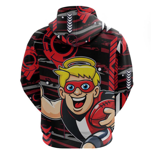 St Kilda Saints Hoodie Mascot Cartoon Football Illustration Style