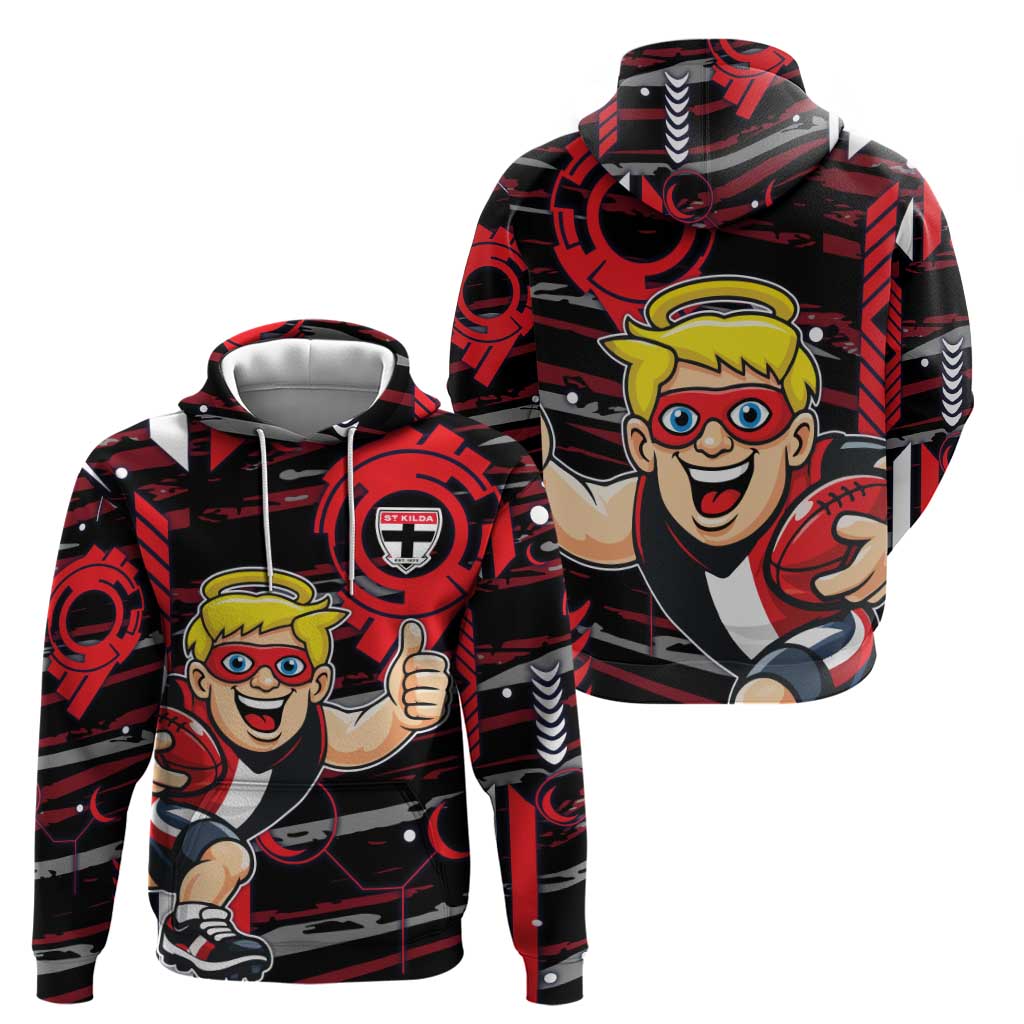 St Kilda Saints Hoodie Mascot Cartoon Football Illustration Style