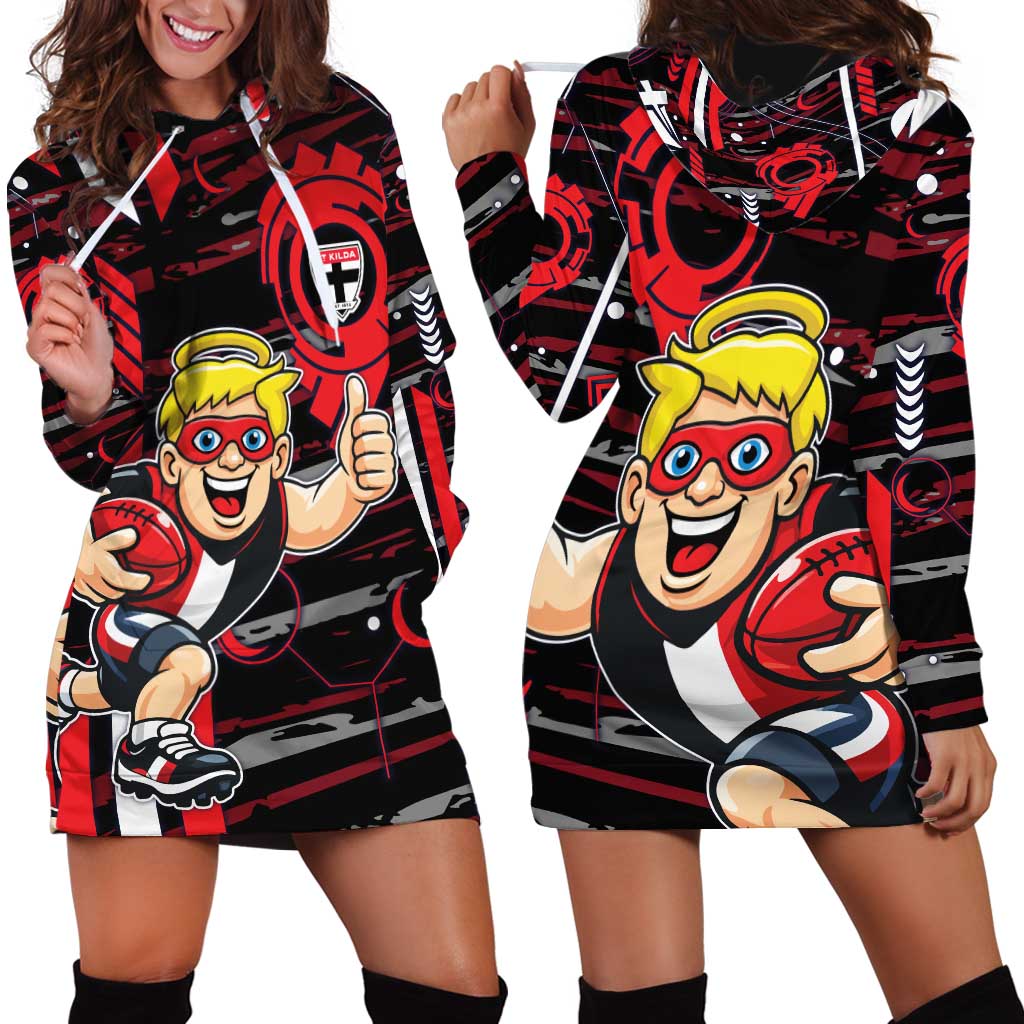 St Kilda Saints Hoodie Dress Mascot Cartoon Football Illustration Style