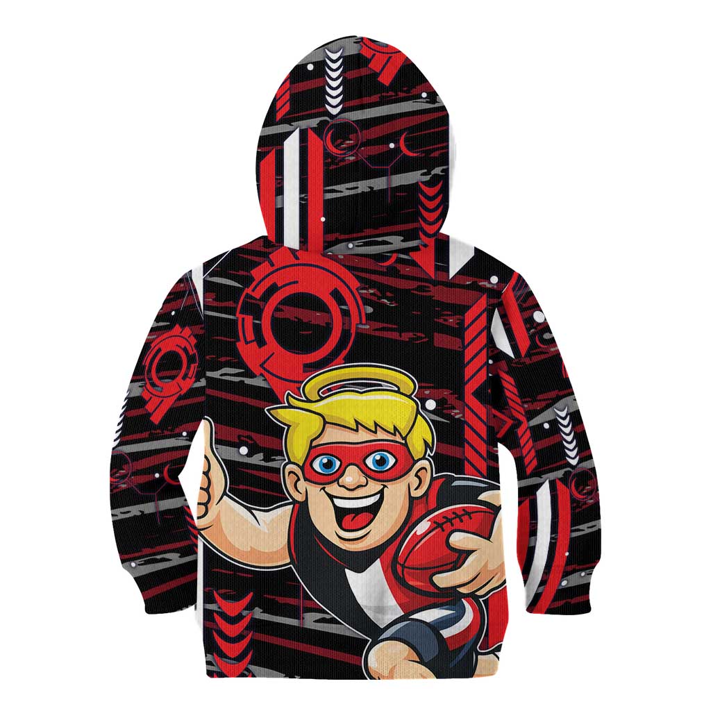 St Kilda Saints Kid Hoodie Mascot Cartoon Football Illustration Style