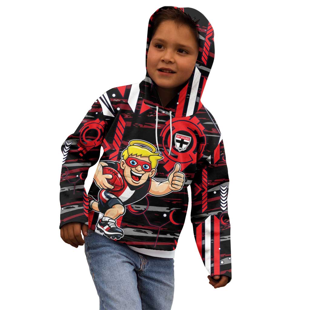 St Kilda Saints Kid Hoodie Mascot Cartoon Football Illustration Style