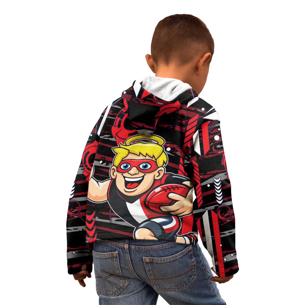 St Kilda Saints Kid Hoodie Mascot Cartoon Football Illustration Style