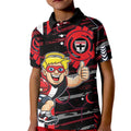 St Kilda Saints Kid Polo Shirt Mascot Cartoon Football Illustration Style