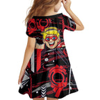 St Kilda Saints Kid Short Sleeve Dress Mascot Cartoon Football Illustration Style