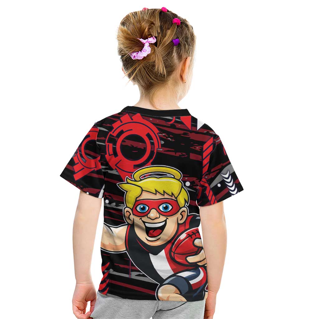 St Kilda Saints Kid T Shirt Mascot Cartoon Football Illustration Style