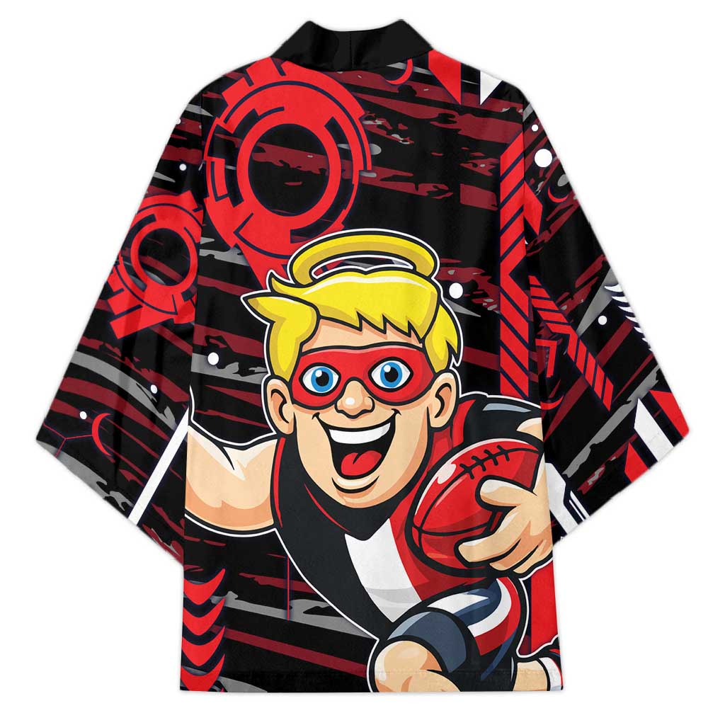 St Kilda Saints Kimono Mascot Cartoon Football Illustration Style