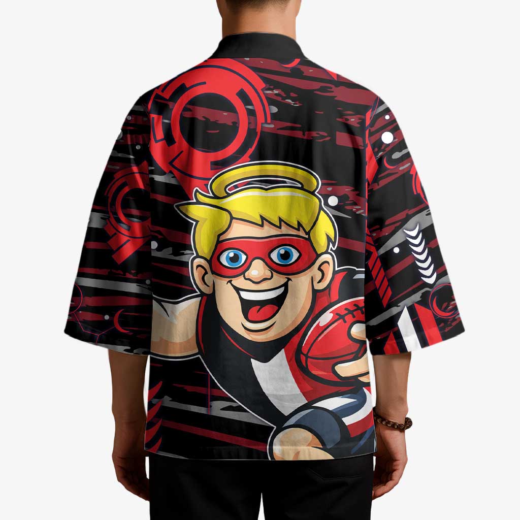St Kilda Saints Kimono Mascot Cartoon Football Illustration Style