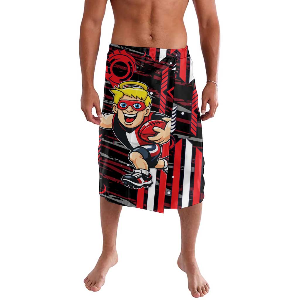 St Kilda Saints Lavalava Mascot Cartoon Football Illustration Style