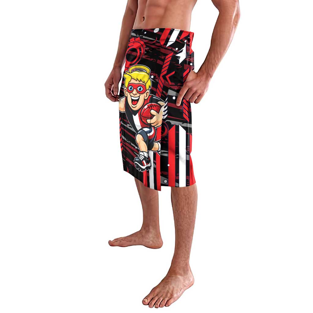 St Kilda Saints Lavalava Mascot Cartoon Football Illustration Style