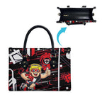 St Kilda Saints Leather Bag Mascot Cartoon Football Illustration Style