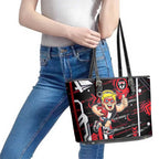 St Kilda Saints Leather Tote Bag Mascot Cartoon Football Illustration Style