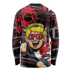 St Kilda Saints Long Sleeve Shirt Mascot Cartoon Football Illustration Style