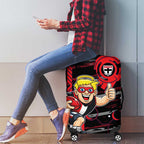 St Kilda Saints Luggage Cover Mascot Cartoon Football Illustration Style