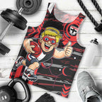 St Kilda Saints Men Tank Top Mascot Cartoon Football Illustration Style