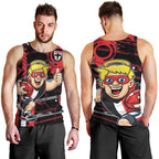 St Kilda Saints Men Tank Top Mascot Cartoon Football Illustration Style