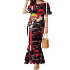 St Kilda Saints Mermaid Dress Mascot Cartoon Football Illustration Style