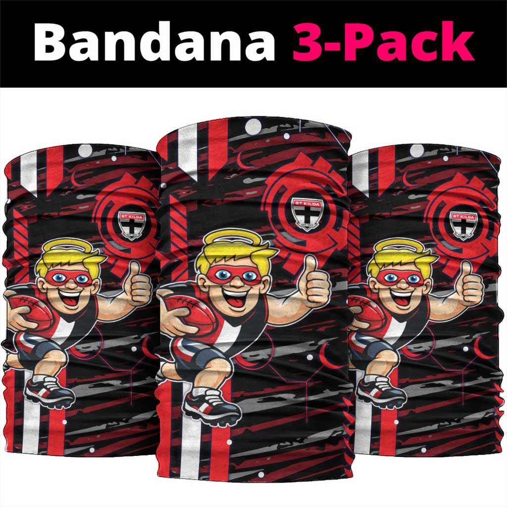 St Kilda Saints Neck Gaiter Mascot Cartoon Football Illustration Style