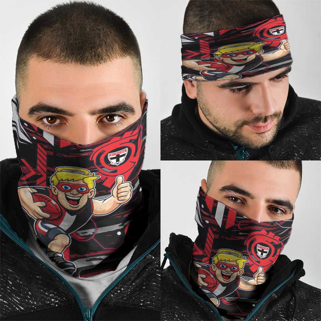 St Kilda Saints Neck Gaiter Mascot Cartoon Football Illustration Style