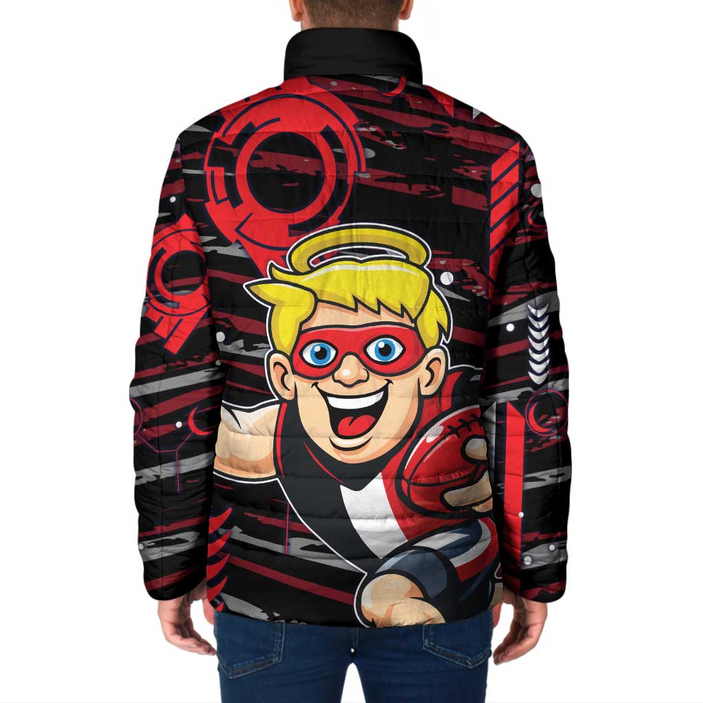St Kilda Saints Padded Jacket Mascot Cartoon Football Illustration Style