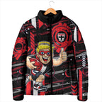 St Kilda Saints Padded Jacket Mascot Cartoon Football Illustration Style