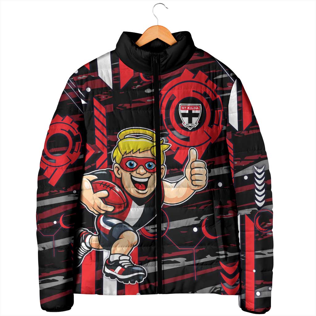 St Kilda Saints Padded Jacket Mascot Cartoon Football Illustration Style