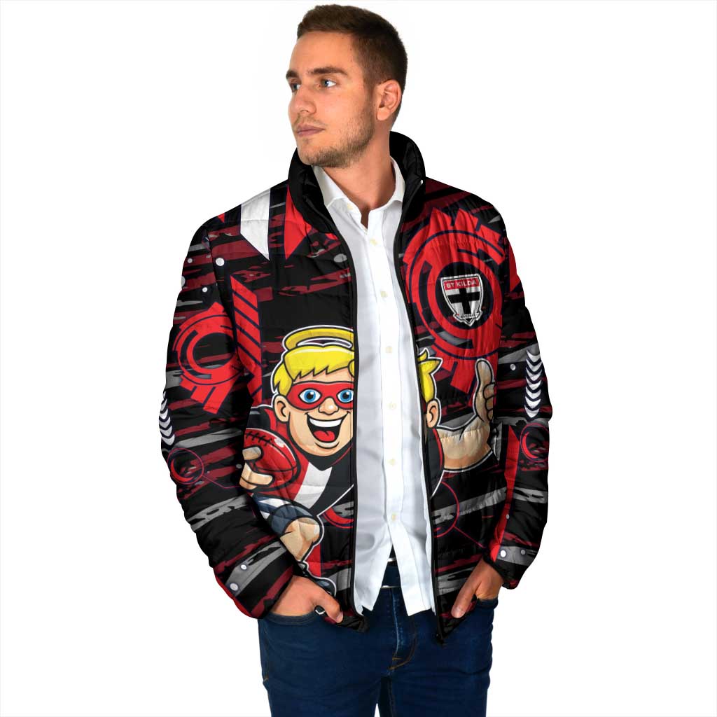 St Kilda Saints Padded Jacket Mascot Cartoon Football Illustration Style