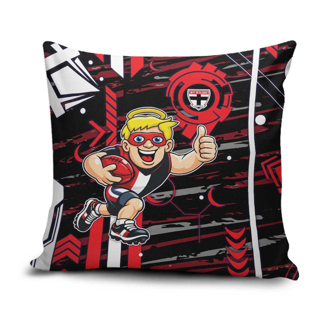St Kilda Saints Pillow Cover Mascot Cartoon Football Illustration Style