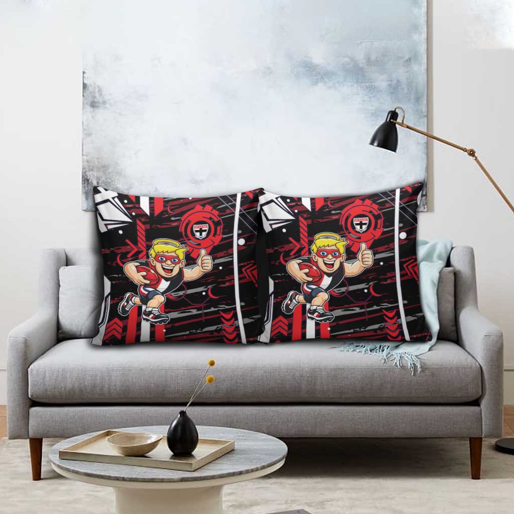 St Kilda Saints Pillow Cover Mascot Cartoon Football Illustration Style
