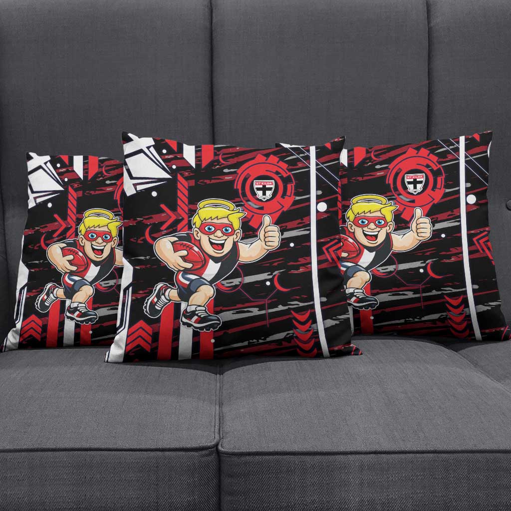 St Kilda Saints Pillow Cover Mascot Cartoon Football Illustration Style