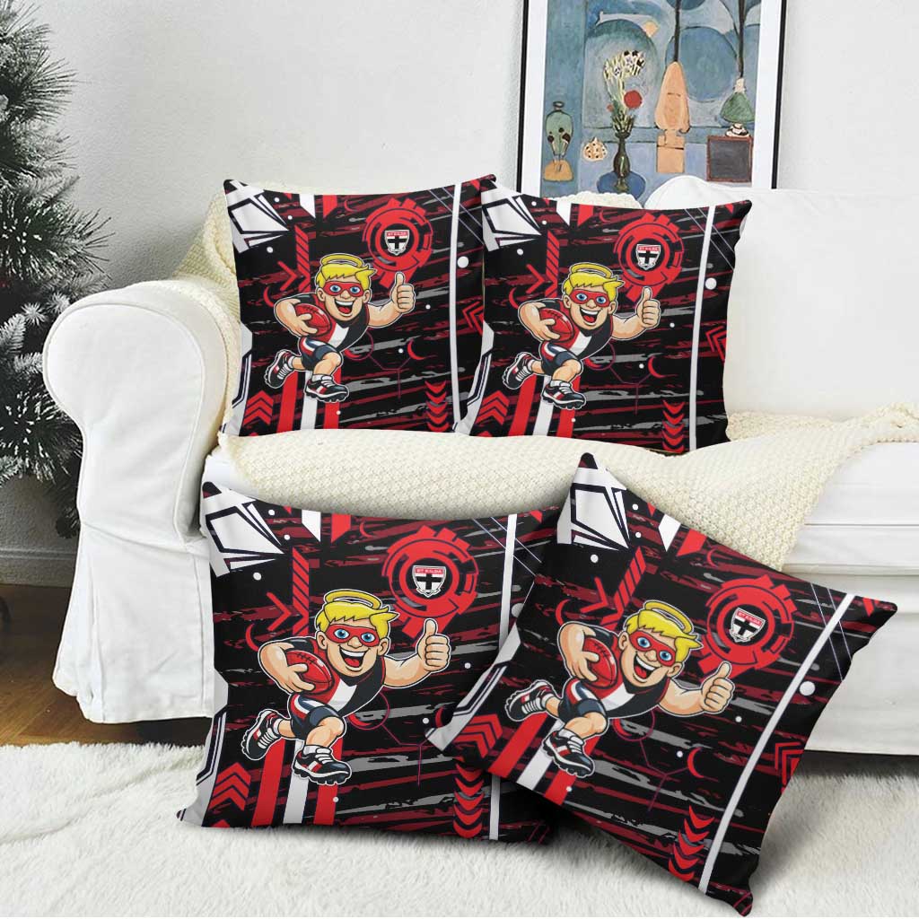 St Kilda Saints Pillow Cover Mascot Cartoon Football Illustration Style