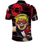 St Kilda Saints Polo Shirt Mascot Cartoon Football Illustration Style