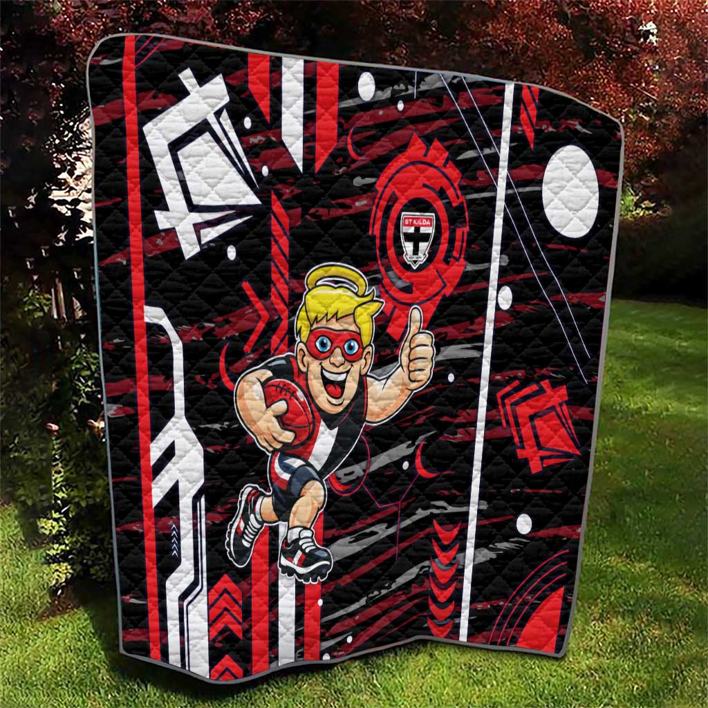St Kilda Saints Quilt Mascot Cartoon Football Illustration Style