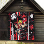 St Kilda Saints Quilt Mascot Cartoon Football Illustration Style