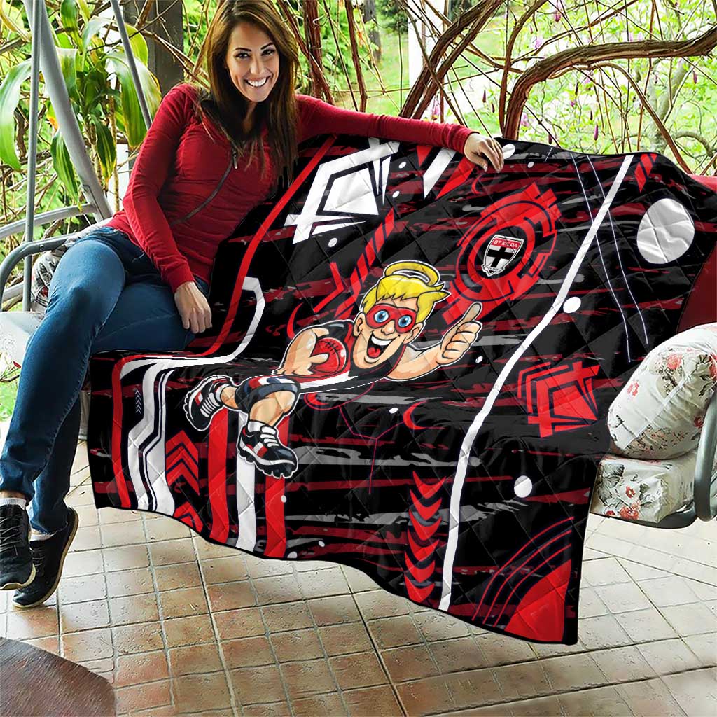 St Kilda Saints Quilt Mascot Cartoon Football Illustration Style