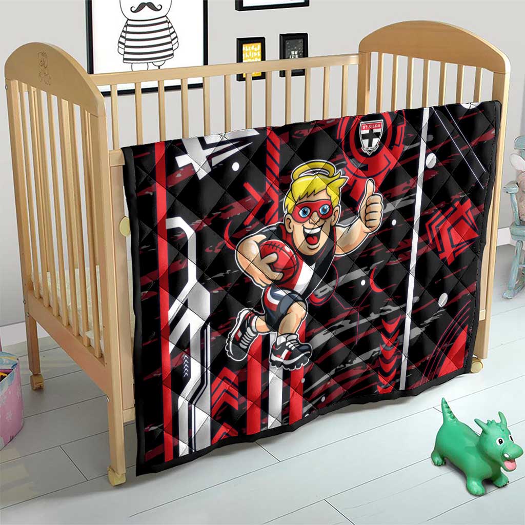 St Kilda Saints Quilt Mascot Cartoon Football Illustration Style