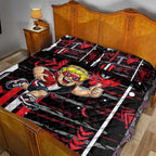 St Kilda Saints Quilt Bed Set Mascot Cartoon Football Illustration Style