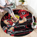 St Kilda Saints Round Carpet Mascot Cartoon Football Illustration Style