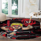 St Kilda Saints Round Carpet Mascot Cartoon Football Illustration Style