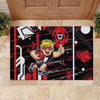 St Kilda Saints Rubber Doormat Mascot Cartoon Football Illustration Style