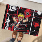 St Kilda Saints Rubber Doormat Mascot Cartoon Football Illustration Style