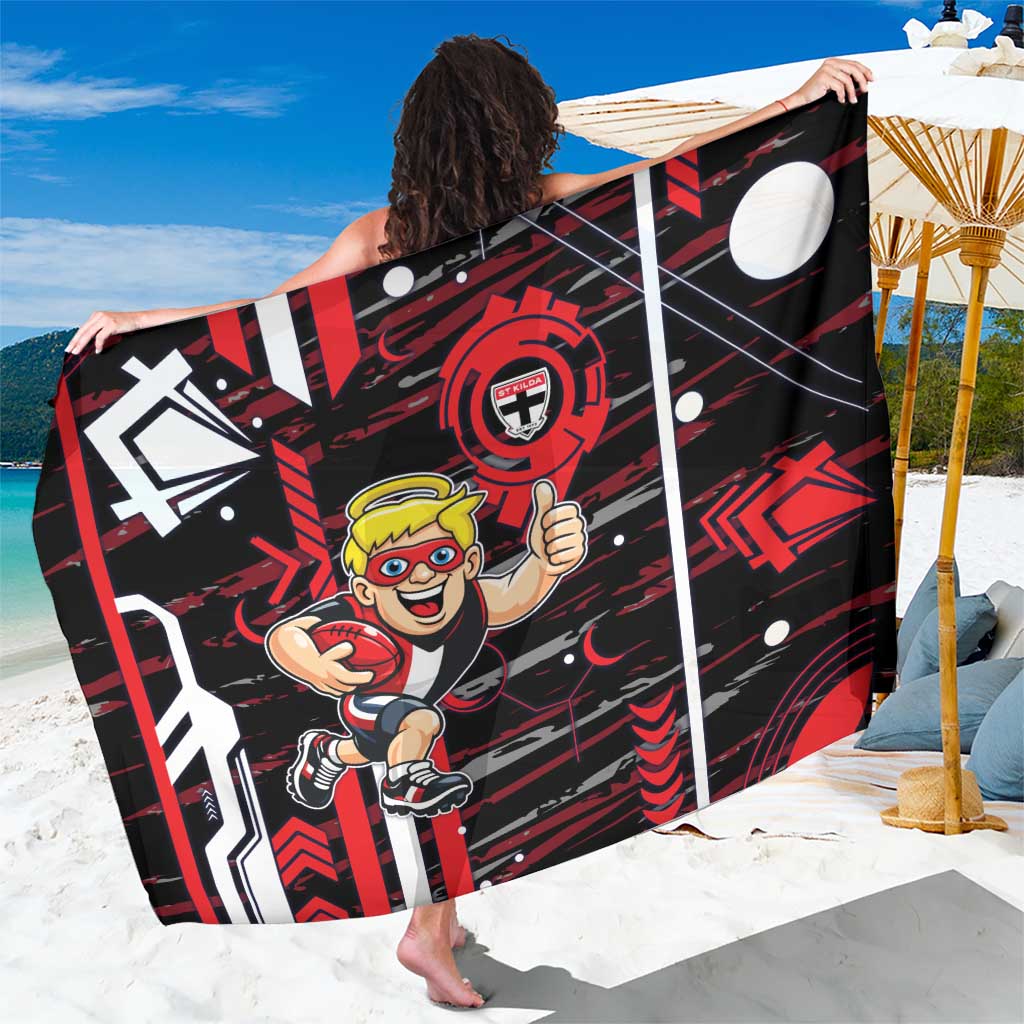 St Kilda Saints Sarong Mascot Cartoon Football Illustration Style