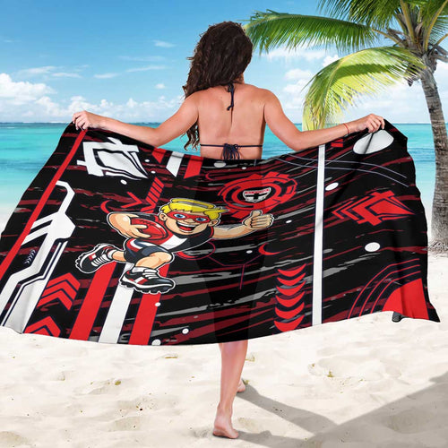 St Kilda Saints Sarong Mascot Cartoon Football Illustration Style