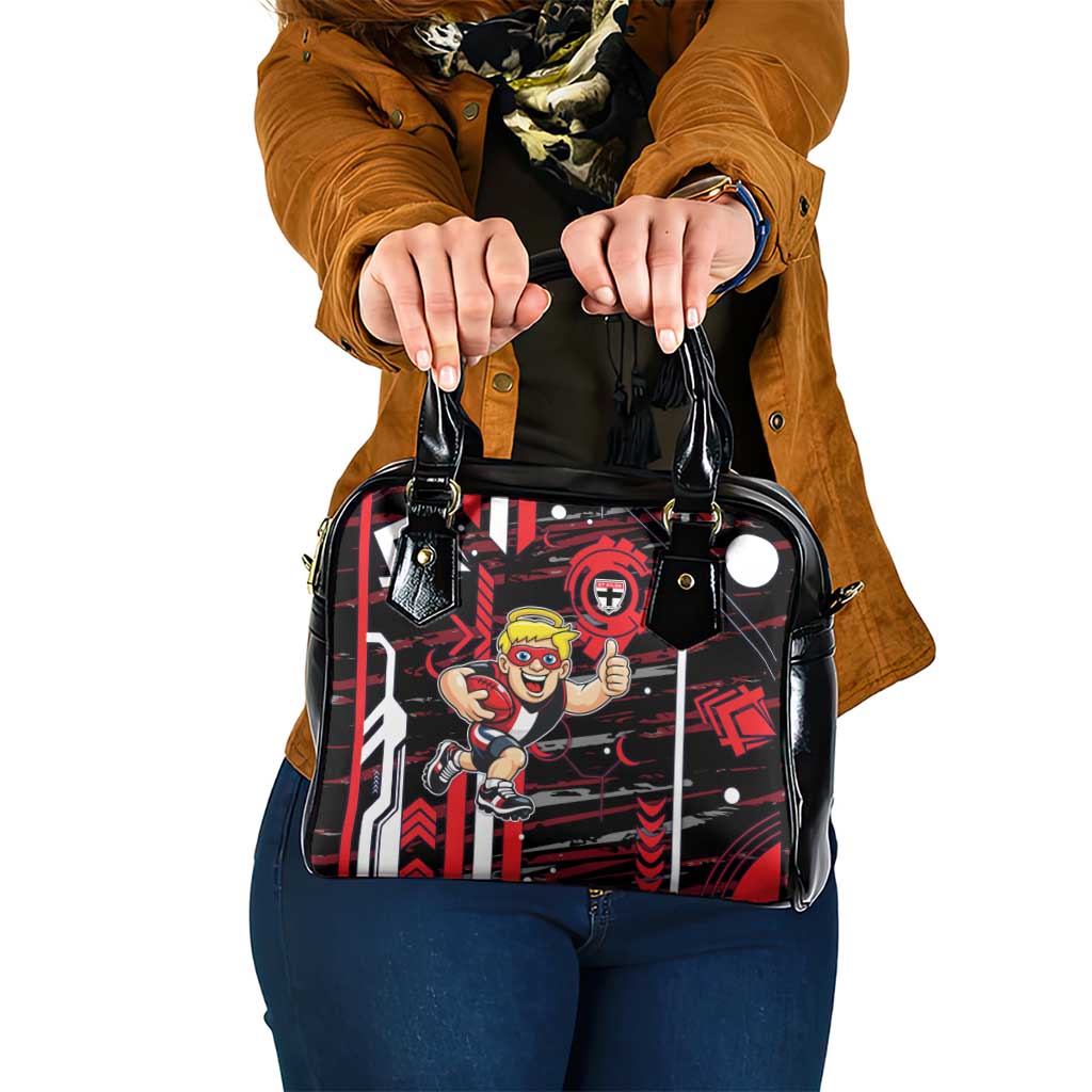 St Kilda Saints Shoulder Handbag Mascot Cartoon Football Illustration Style