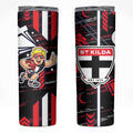 St Kilda Saints Skinny Tumbler Mascot Cartoon Football Illustration Style