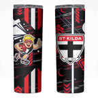 St Kilda Saints Skinny Tumbler Mascot Cartoon Football Illustration Style