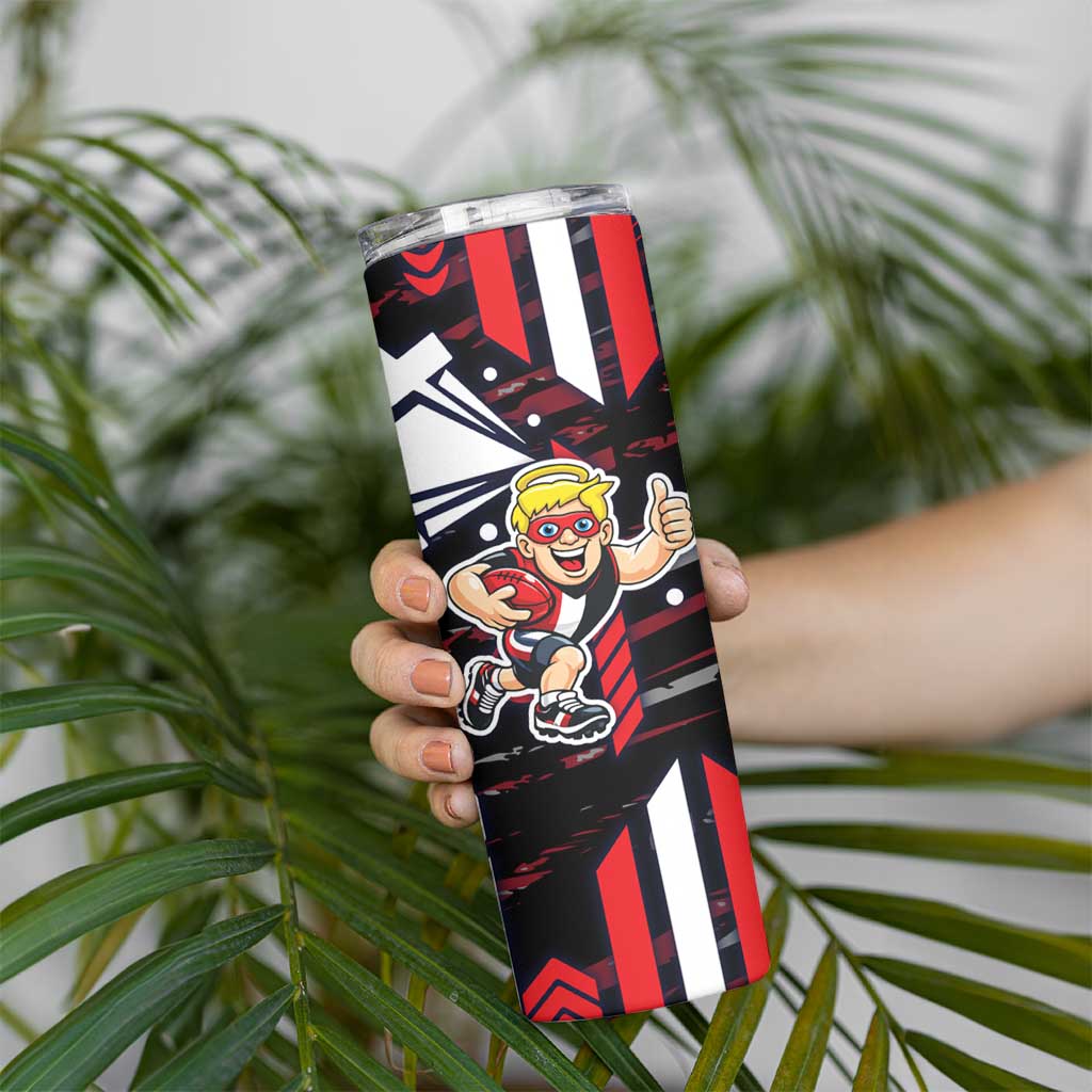 St Kilda Saints Skinny Tumbler Mascot Cartoon Football Illustration Style
