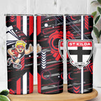 St Kilda Saints Skinny Tumbler Mascot Cartoon Football Illustration Style