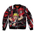 St Kilda Saints Sleeve Zip Bomber Jacket Mascot Cartoon Football Illustration Style