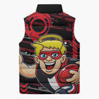 St Kilda Saints Sleeveless Puffer Jacket Mascot Cartoon Football Illustration Style