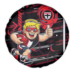 St Kilda Saints Spare Tire Cover Mascot Cartoon Football Illustration Style